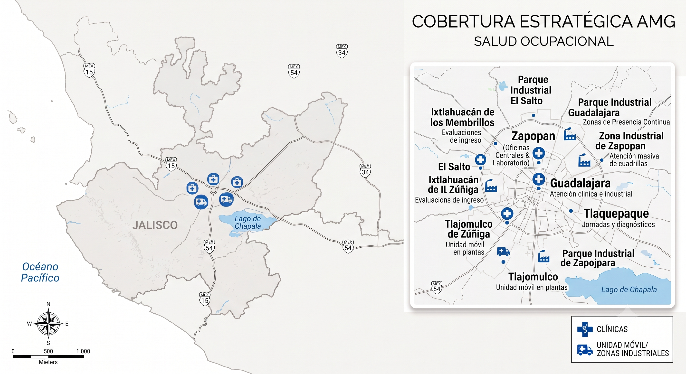 Mapa de Cobertura en Jalisco CASMO